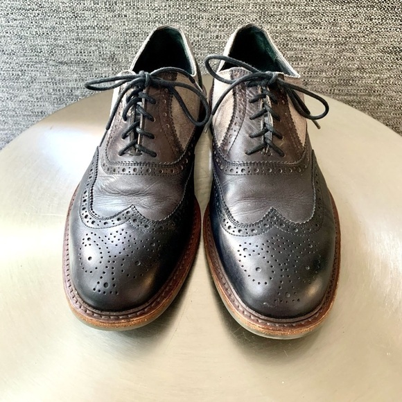 Kenneth Cole New York Other - 𝅺Kenneth Cole leather leather Wingtip Oxford Shoes casual  Mens 9.5 black gray